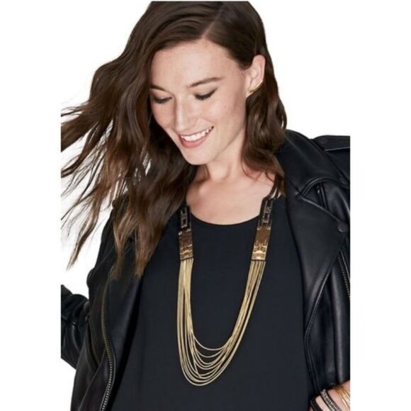 Stella & Dot Jasper Ombré  Beaded Long Necklace NWT - Picture 2 of 6